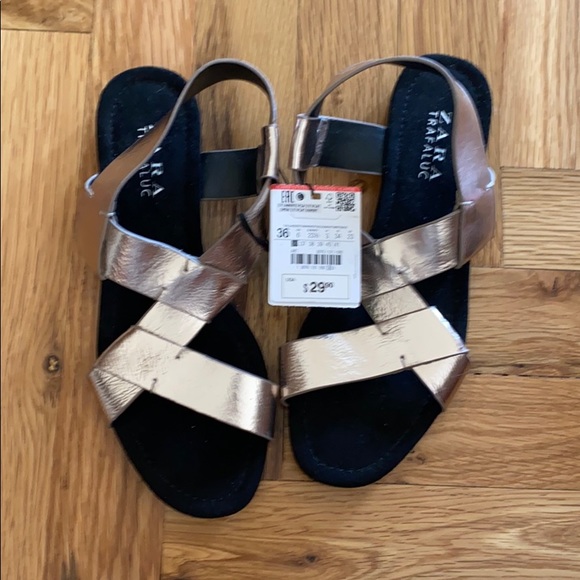Zara Metallic Sandals - Picture 1 of 2